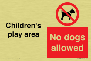 Children's play area. No dogs allowed